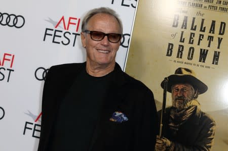FILE PHOTO: Cast member Peter Fonda arrives for the screening of "The Ballad of Lefty Brown" at the AFI Film Festival in Los Angeles