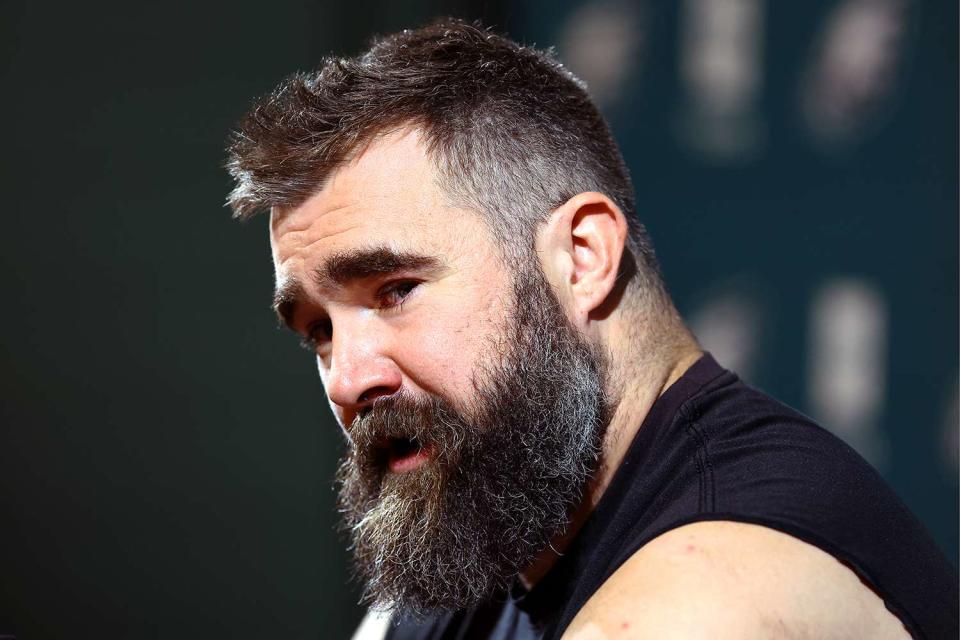 <p>Tim Nwachukwu/Getty</p> Jason Kelce photographed in Philadelphia on March 4, 2024