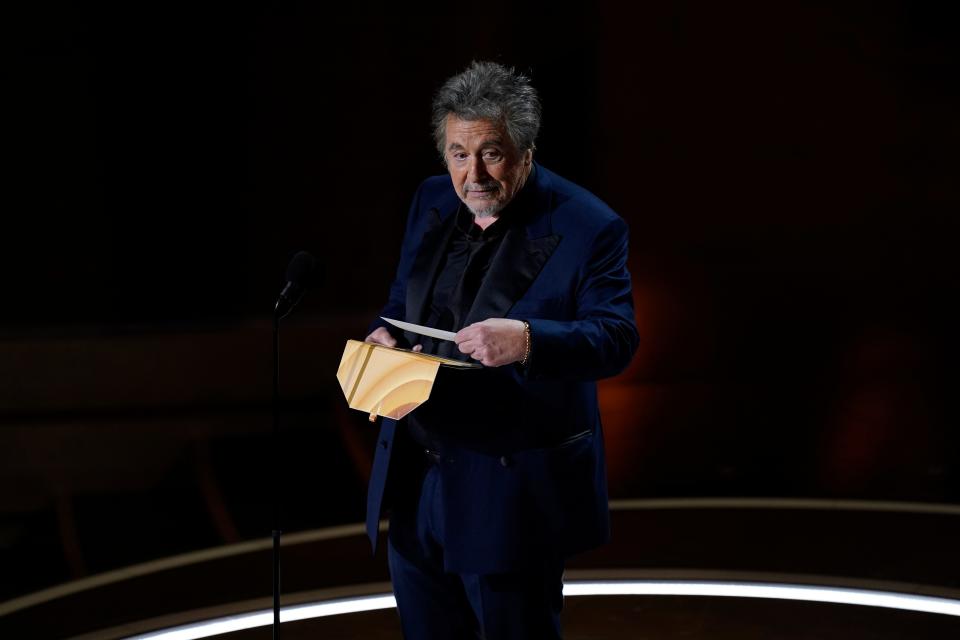 Al Pacino presents the award for best motion picture during the 96th Oscars.