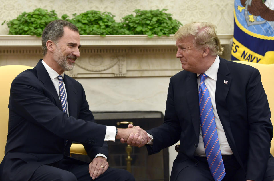 FOTOS: Así fue el encuentro de los Reyes de España con los Trump en la Casa Blanca