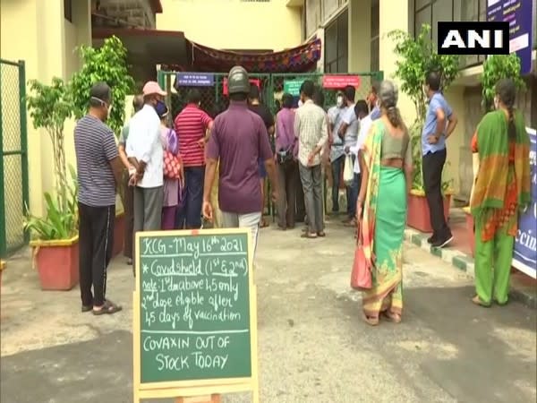 Locals waiting to get vaccinated in Bengaluru. (Photo/ANI)