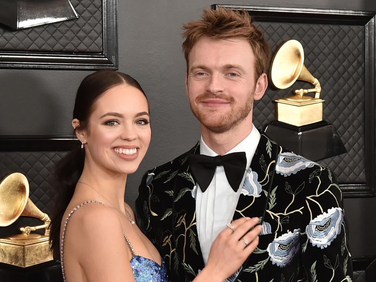 Claudia Sulewski and Finneas O'Connell attend the 62nd Annual Grammy Awards at Staples Center on January 26, 2020 in Los Angeles, CA