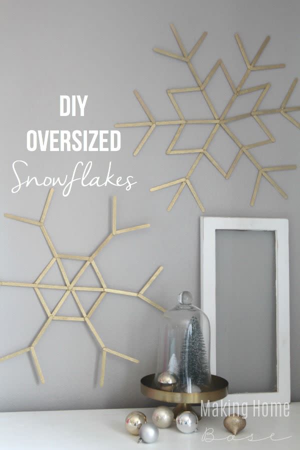 Oversized Popsicle Snowflakes