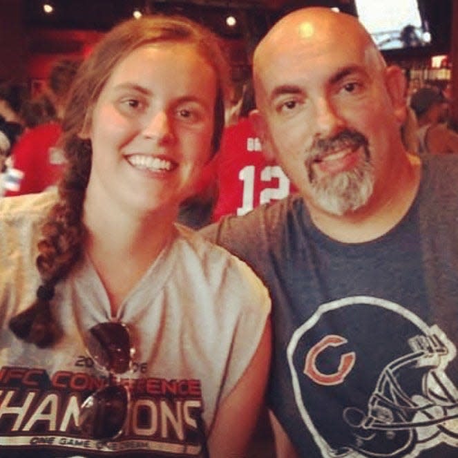 Freetown Lakeville Middle School teacher Paul Couto is seen with daughter Sarah Couto, who volunteered to be her father's bone marrow donor as he faces a rare and aggressive form of leukemia.