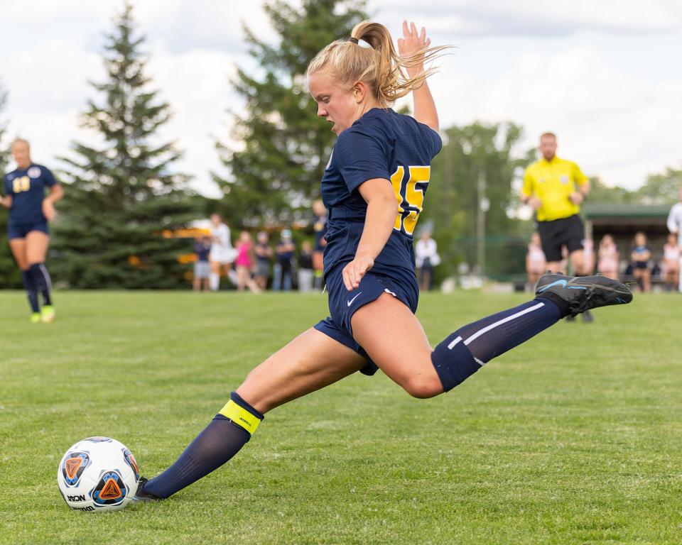 Hartland's Bria Kastamo had a goal and two assists while focusing on defense.