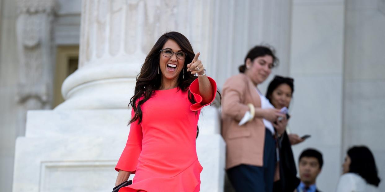 Republican Rep. Lauren Boebert of Colorado outside the Capitol on April 28, 2022.