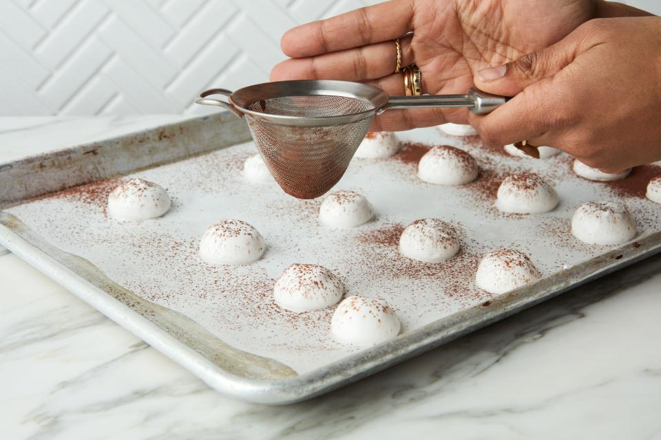 <h1 class="title">Buche Technique - Meringue Mushrooms Caps - Step 3 - Inset</h1><cite class="credit">Photo by Joseph De Leo, Food Styling by Samantha Seneviratne</cite>