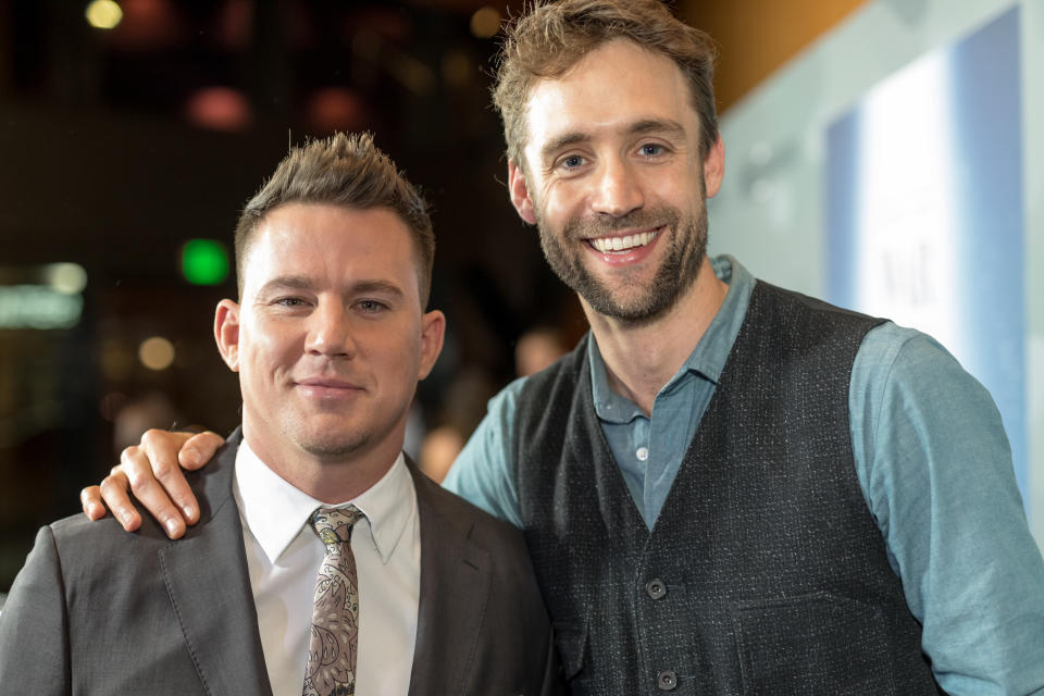 Channing Tatum and Reid Carolin attend the premiere Of "War Dog: A Soldier's Best Friend" at Directors Guild Of America on November 6, 2017 in Los Angeles, California. (Photo: Greg Doherty via Getty Images)