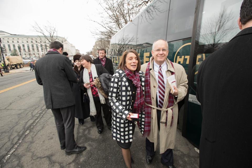 Clif and Gail Smart accompany the Missouri State University Chorale in Washington D.C., where the students performed for the U.S. Presidential Inauguration.
