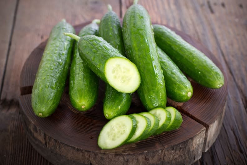 Cucumbers are a healthy low calorie snack you can use to treat your pet