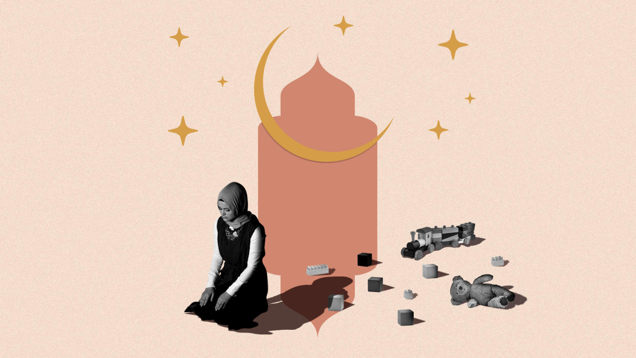 A mother reflects on parenting during Ramadan, and striving to be a better parent. (Image: Illustrated by Aïda Amer)