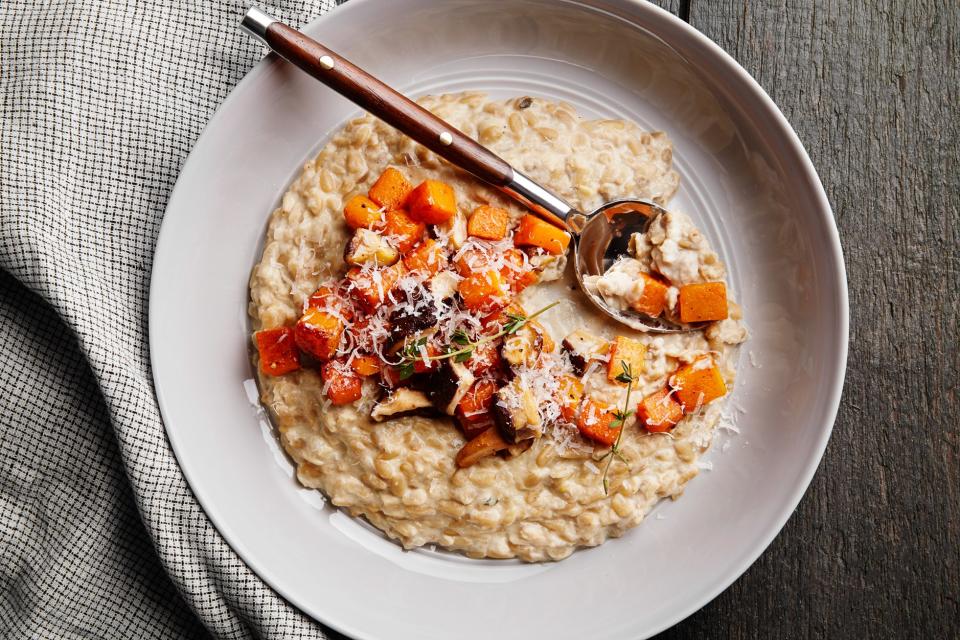 Sunflower Seed "Risotto" with Squash and Mushrooms
