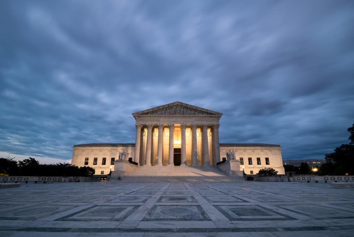 <span class="caption">Will judges decide who wins the presidential election?</span> <span class="attribution"><a class="link " href="https://www.gettyimages.com/detail/photo/supreme-court-royalty-free-image/1250962188?adppopup=true" rel="nofollow noopener" target="_blank" data-ylk="slk:Geoff Livingston/Getty;elm:context_link;itc:0;sec:content-canvas">Geoff Livingston/Getty</a></span>