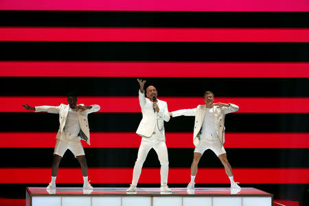 Contestant Serhat of San Marino performs during the first semi-final of 2019 Eurovision Song Contest in Tel Aviv, Israel May 14, 2019. REUTERS/Ronen Zvulun