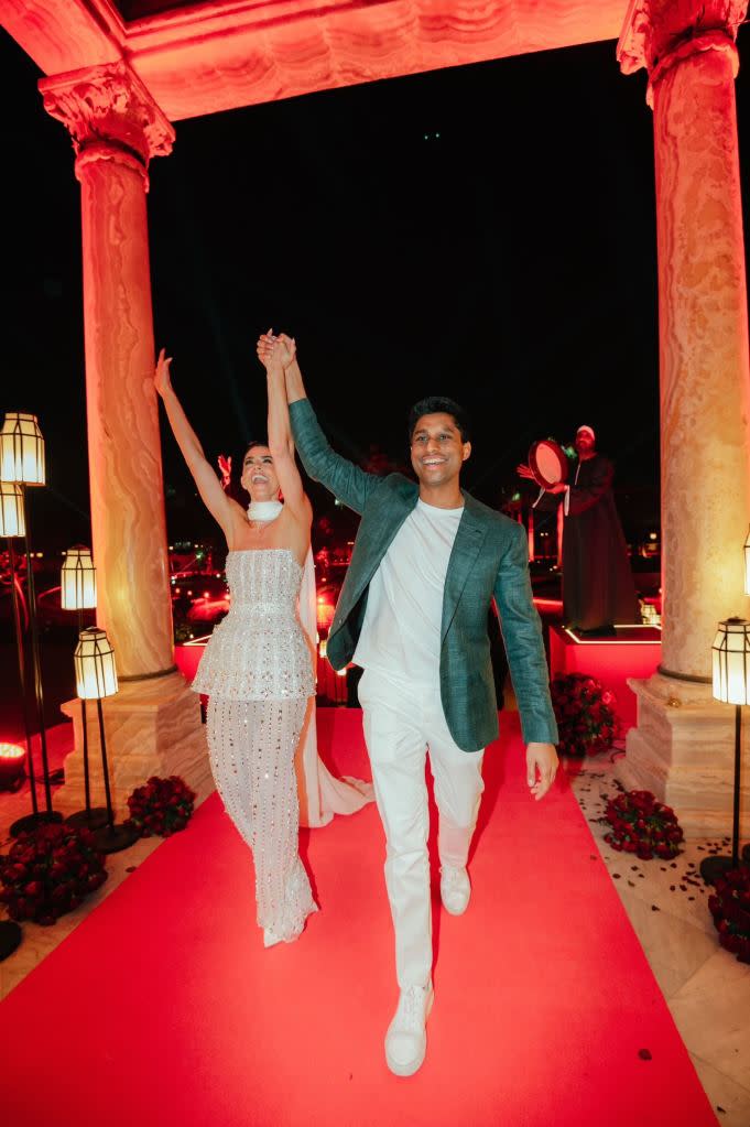 Once in Cairo, Hammond and Jain celebrated with VIP wedding guests, including such as “Shark Tank” star Kevin O’Leary, Lance Bass and “Million Dollar Listing New York” alum Ryan Serhant, until 5:30 a.m. April 25. Bottega53