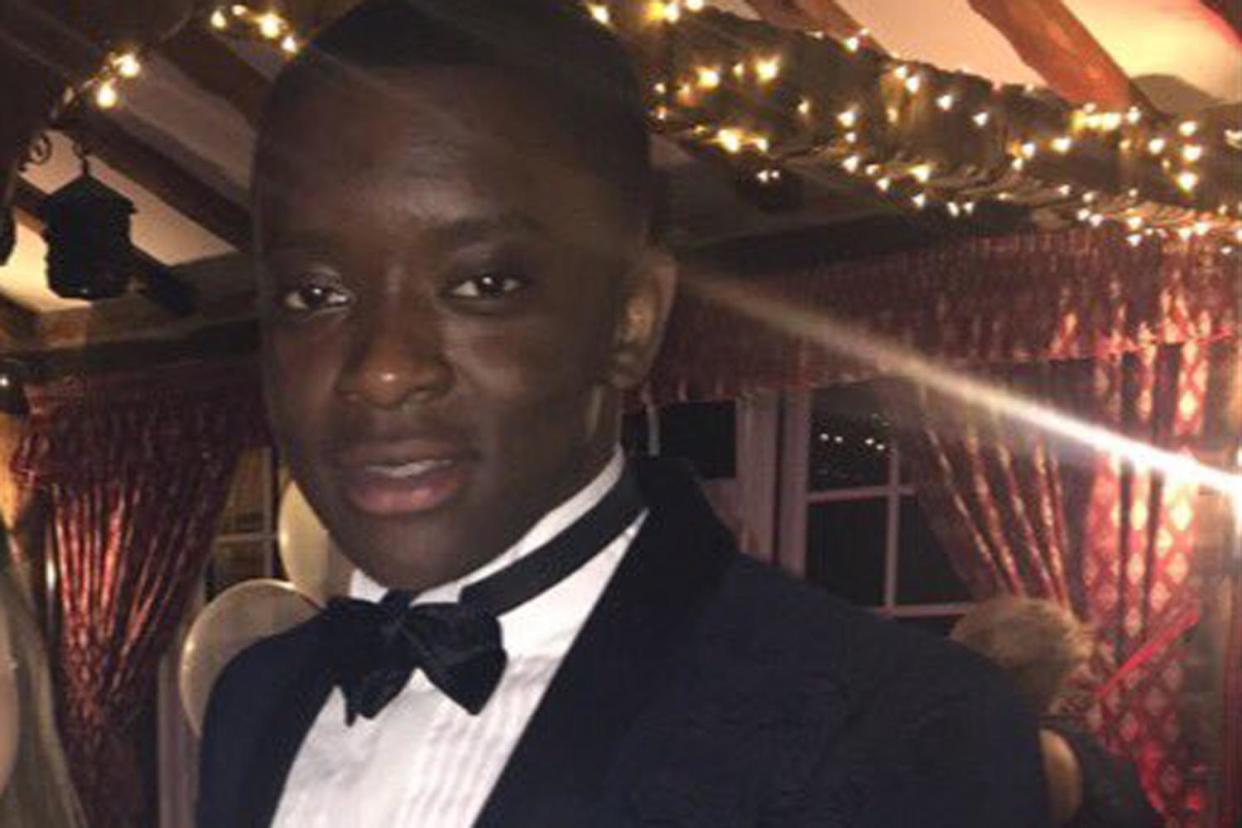 Stabbed: Duran Junior Kajiama was killed outside a Dagenham takeaway shop