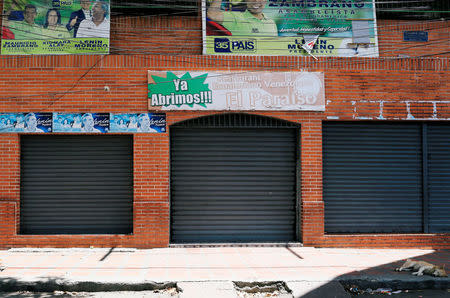 A building housing the Los Cotorros club where several people died when a person activated a tear gas grenade inside, according to Venezuela's interior minister Nestor Reverol, is seen in a neighbourhood in Caracas, Venezuela June 16, 2018. REUTERS/Marco Bello