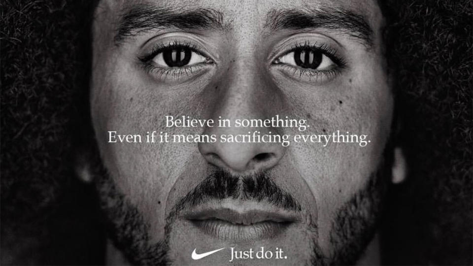 Colin Kaepernick is the new face of Nike’s ‘Just Do It’ campaign. Pic: Nike