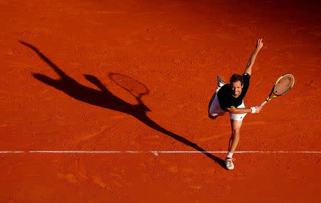 FILE PHOTO: France's Richard Gasquet in action during his quarter final match at the Monte Carlo Masters against Germany's Alexander Zverev REUTERS/Eric Gaillard/File Photo