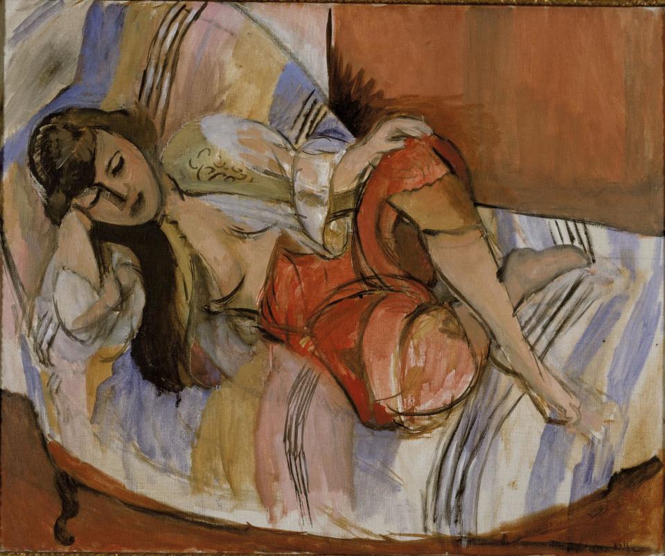 This photo provided by Stedelijk Museum in Amsterdam on Tuesday, Oct. 29, 2013, shows the 1921 painting Odalisque by Henri Matisse. Dutch museums have identified 139 pieces of art, including dozens of paintings, one by Matisse and many by Dutch painters of varying renown such as Impressionist Isaac Israels, as likely having been taken forcibly from Jewish owners. (AP Photo/Van Abbemuseum)