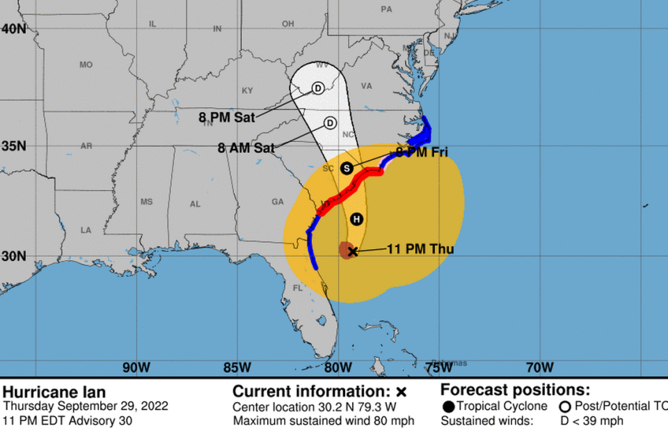 Ian, que se debilitó a tormenta tropical este jueves en la madrugada mientras se desplazaba por el centro de la Florida, volvió a convertirse en un huracán.