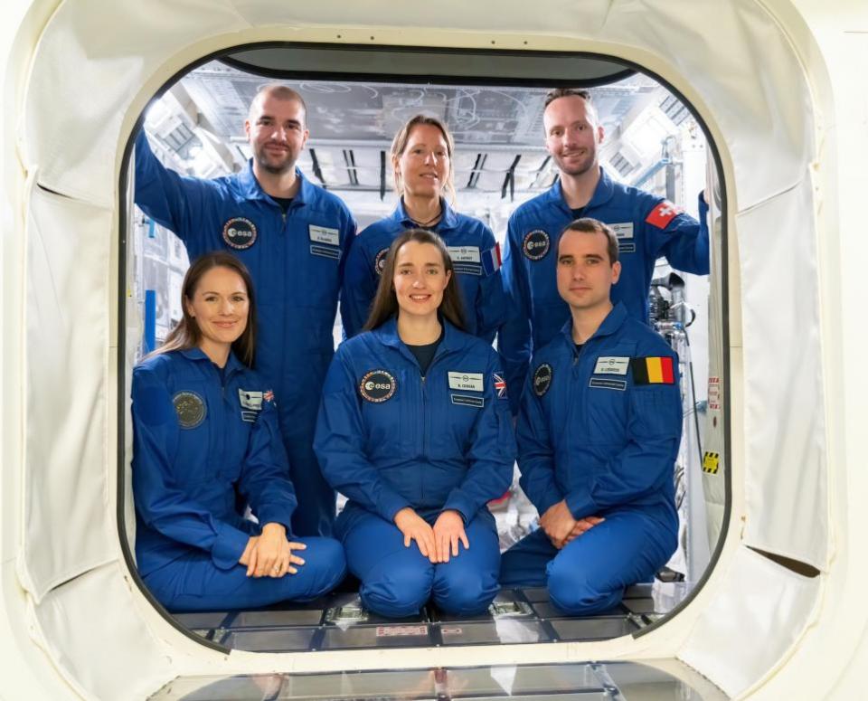 The Argus: Dr Coogan, lower centre, alongside other ESA astronauts