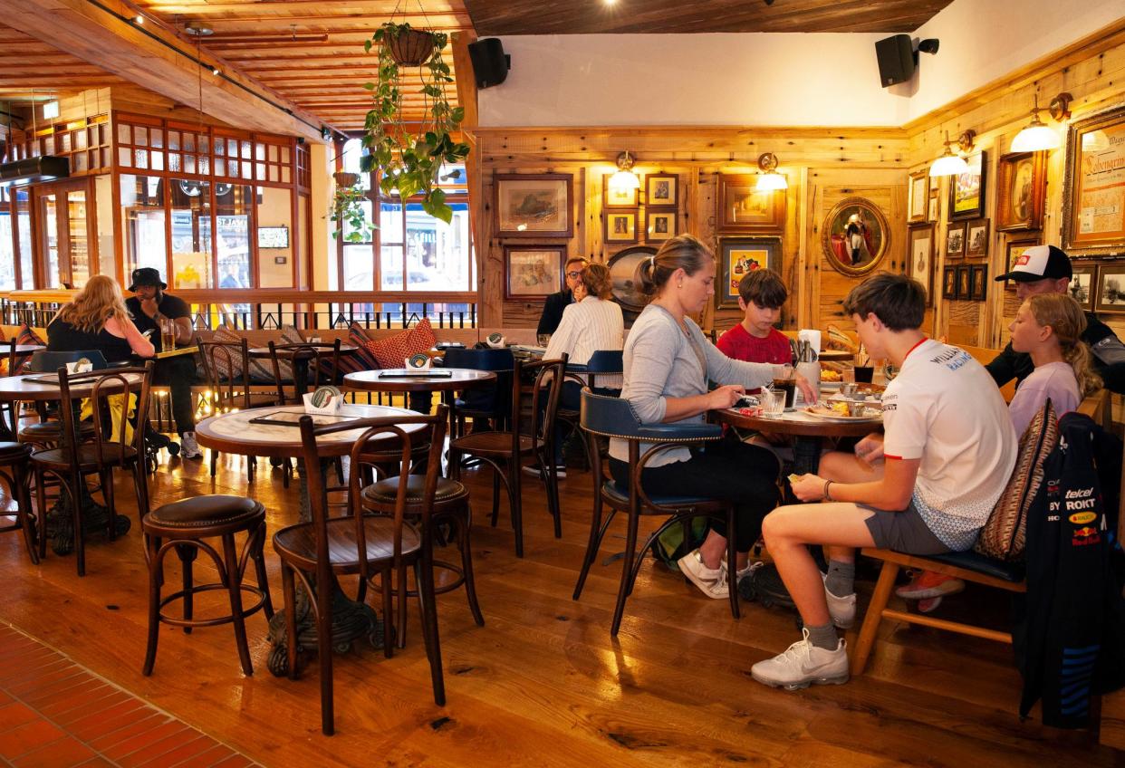 <span>Albert’s Schloss, London W1: ‘Wall-to-wall schnitzel, strudel and currywurst.’</span><span>Photograph: Karen Robinson/The Guardian.</span>