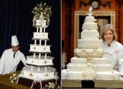 <p>Yes there are always two. One for the bride and one for the groom. And they are traditionally fruitcake. But Prince William bucked the trend and went for his fave - a chocolate fudge cake. The couple often sends out portions of the remaining wedding cake to guests as a thank-you gesture.</p>