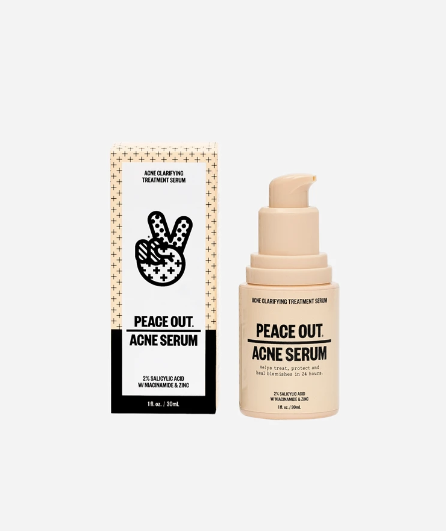 <p>Prevent and treat your acne in one step with Peace Out Acne Serum. This powerful cocktail of salicylic acid, niacinamide, vitamin C, and zinc knocks out existing and future blemishes, soothes inflamed skin, evens tone, and controls oil. </p><p><strong>Peace Out</strong> Acne Treatment Serum, $34, sephora.com. </p><p><a class="link " href="https://go.redirectingat.com?id=74968X1596630&url=https%3A%2F%2Fwww.sephora.com%2Fproduct%2Fpeace-out-salicylic-acid-acne-treatment-serum-P460509&sref=https%3A%2F%2Fwww.harpersbazaar.com%2Fbeauty%2Fskin-care%2Fg11653081%2Fbest-acne-products%2F" rel="nofollow noopener" target="_blank" data-ylk="slk:SHOP;elm:context_link;itc:0;sec:content-canvas">SHOP</a><br></p>
