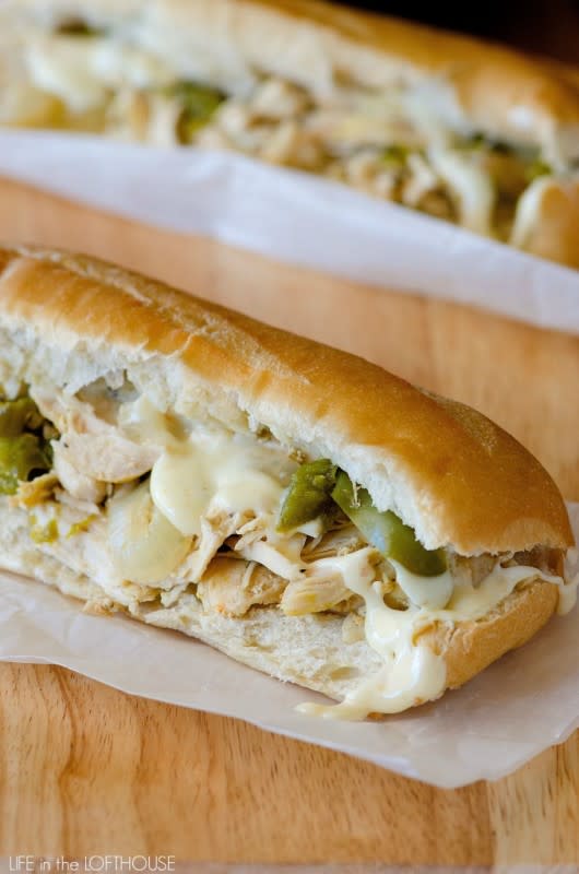 <p>These chicken cheesesteaks are a favorite in my house. </p><p><strong>Get the recipe: <a href="http://life-in-the-lofthouse.com/crock-pot-chicken-cheesesteak-sandwiches/" rel="nofollow noopener" target="_blank" data-ylk="slk:Chicken Cheesesteaks;elm:context_link;itc:0;sec:content-canvas" class="link ">Chicken Cheesesteaks</a></strong></p><p><strong>Related: <a href="https://parade.com/1354669/theresagreco/stromboli-recipe/" rel="nofollow noopener" target="_blank" data-ylk="slk:Best Cheesesteak Stromboli Recipe;elm:context_link;itc:0;sec:content-canvas" class="link ">Best Cheesesteak Stromboli Recipe</a></strong></p>