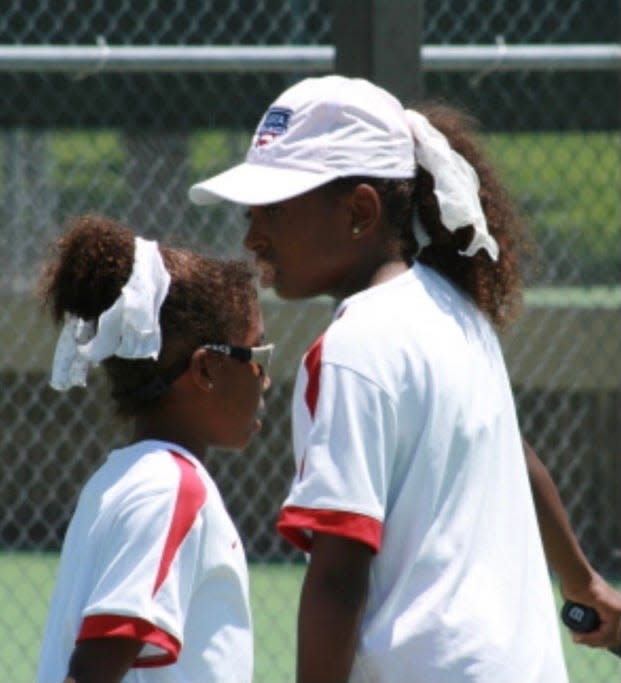 Carmen (left) and Ivana (right) Corley first began playing tennis together at ages five and seven, respectively.
