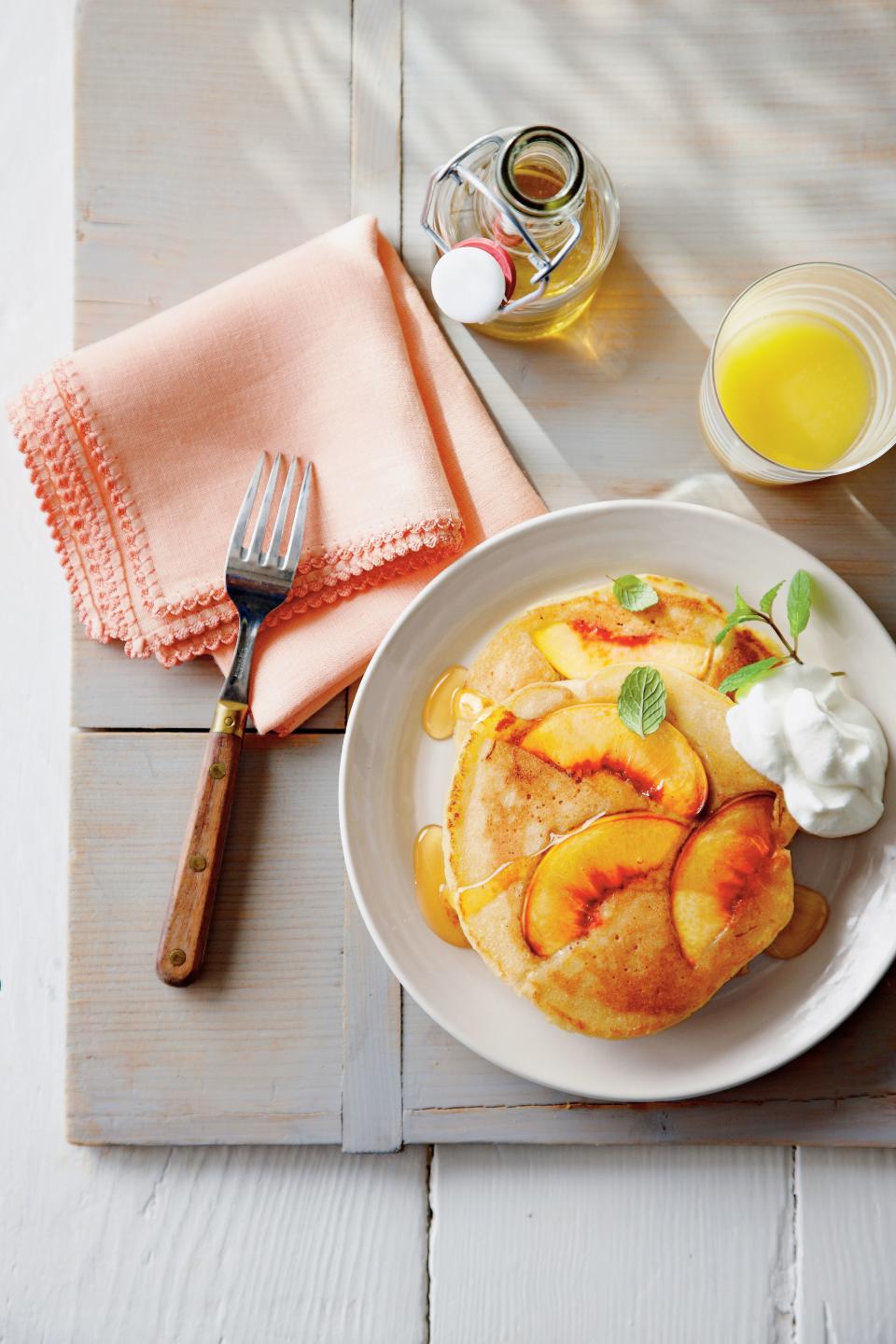 Sweet Peach Pancakes