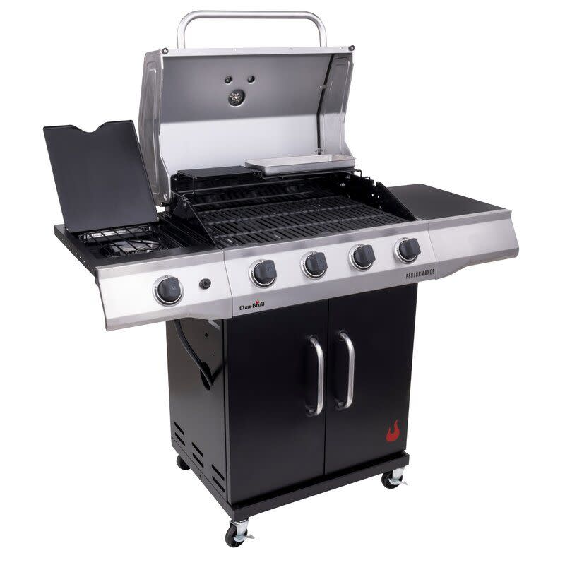 <p><a href="https://go.redirectingat.com?id=74968X1596630&url=https%3A%2F%2Fwww.wayfair.com%2F--%2Fpdp%2Fcharbroil--charbroil-performance-series-4burner-liquid-propane-gas-grill-black-and-stainless-463353021-l6173-hbl10180.html&sref=https%3A%2F%2F" rel="nofollow noopener" target="_blank" data-ylk="slk:Shop Now;elm:context_link;itc:0;sec:content-canvas" class="link rapid-noclick-resp">Shop Now</a></p><p>Performance Series 4-Burner Gas Grill</p><p>wayfair.com</p><p>$368.85</p><span class="copyright">Wayfair</span>