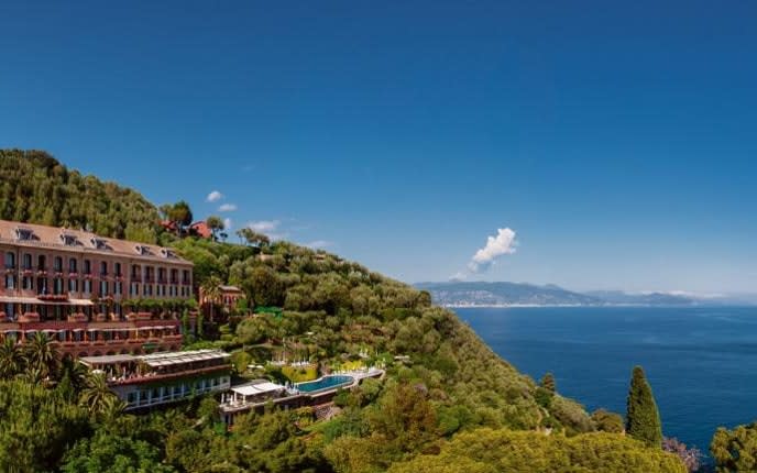 Belmond Splendido has panoramic views of romantic Portofino harbour and the Ligurian sea beyond.