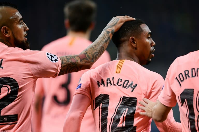 Used sparingly since being signed in the summer, Malcom scored for Barcelona as they drew 1-1 away to Inter to qualify for the Champions League last 16