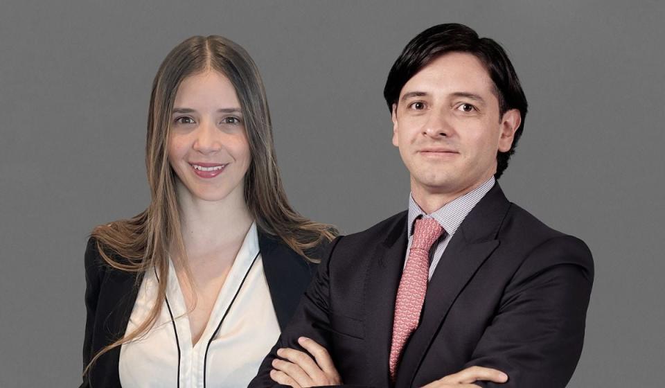 Natalia Arango y Camilo Cardona, nuevos socios de la firma de abogados Cuatrecasas. Foto: Cortesía