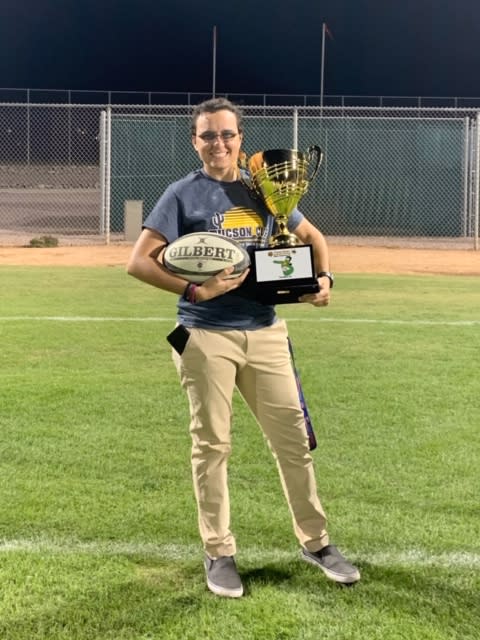 Riley Behrens, 23, plays rugby and runs a lot because of it. That's why he's stunned that after a mild case of COVID-19 and a mini-stroke, he still struggles to catch his breathe when even walking down the block.  (Courtesy Riley Behrens)