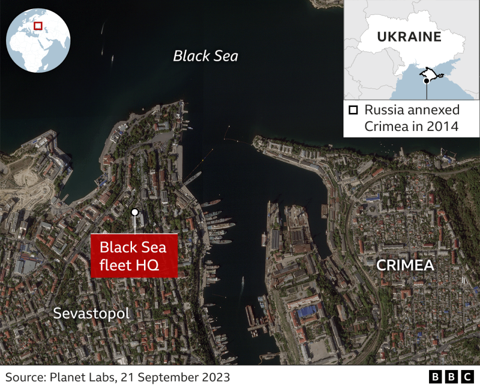 Location of Black Sea Fleet Headquarters in Sevastopol