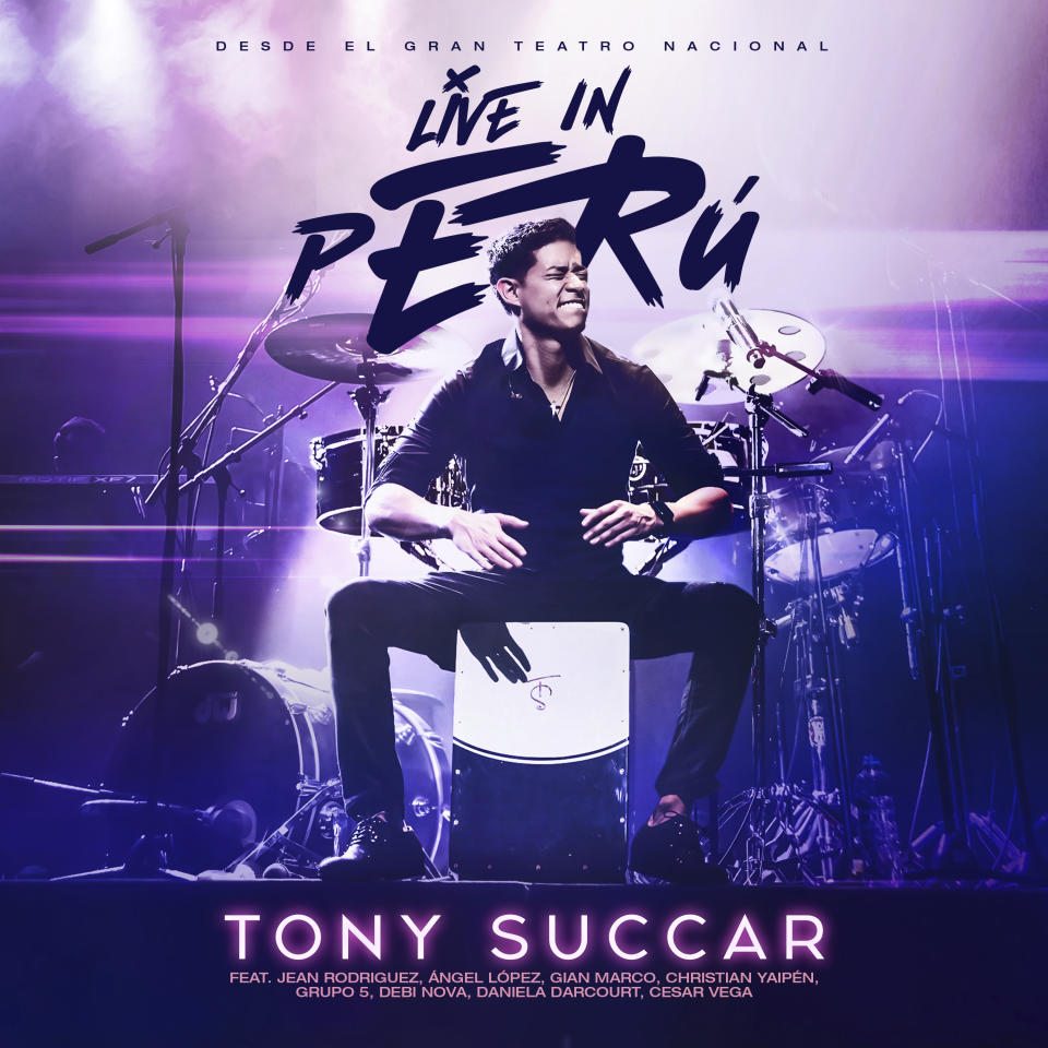 This cover image released by Sony Music Latin shows "Live in Peru," a new album by Tony Succar. (Sony Music Latin via AP)