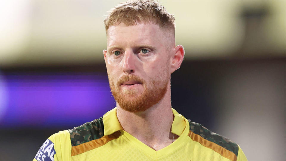 Pictured here, England cricket star Ben Stokes in action for Chennai in the IPL.