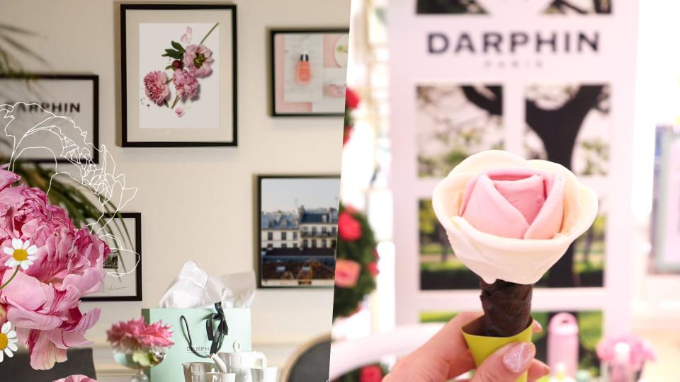 充滿法式浪漫風情的快閃店，還能獲得超夢幻的玫瑰花冰淇淋！