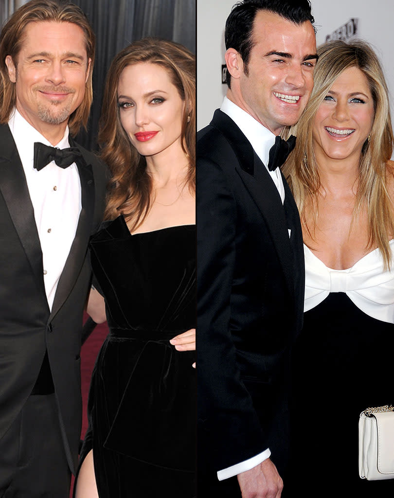 Brad Pitt, Angelina Jolie, Jennifer Aniston, Justin Theroux