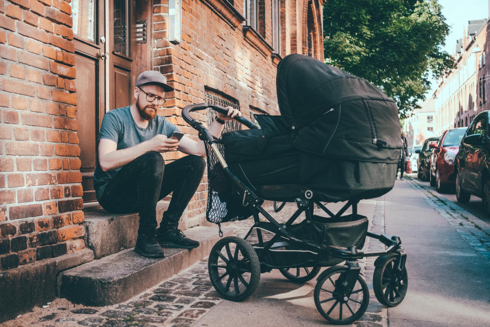 New dad struggling with his mental health. (Getty Images)