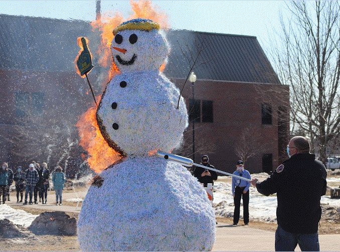 Snowman burning of 2021