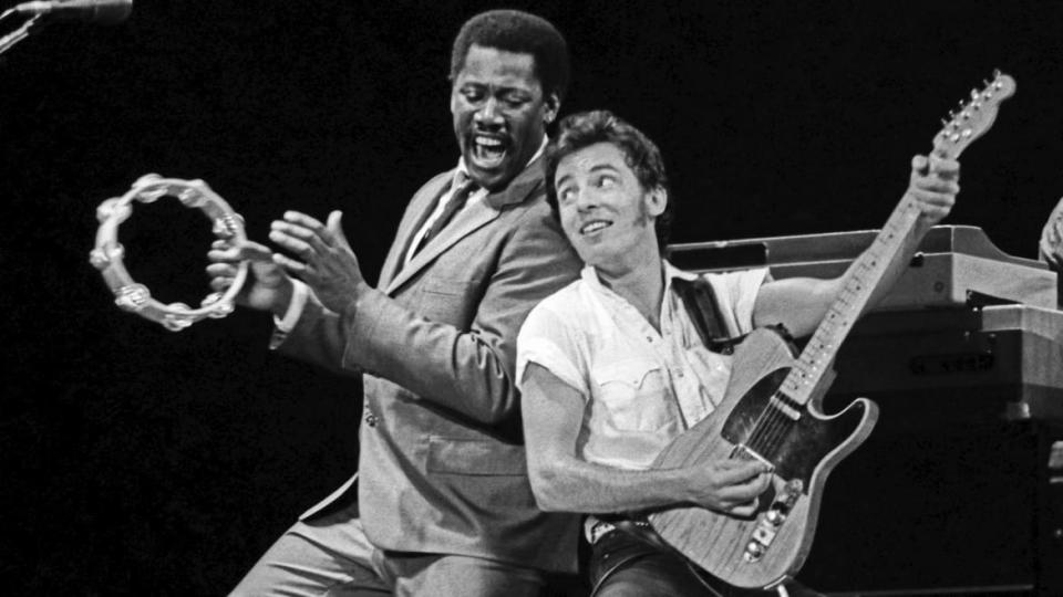 <div class="inline-image__caption"><p>The Big Man and Scooter! Clarence Clemons and Bruce Springsteen played off each other as musicians and personalities. Clarence was the anchor onstage, while Bruce was the dynamic, always moving, ball of fire. Together they were exciting partners, friends and brothers.</p></div> <div class="inline-image__credit">Janet Macoska</div>
