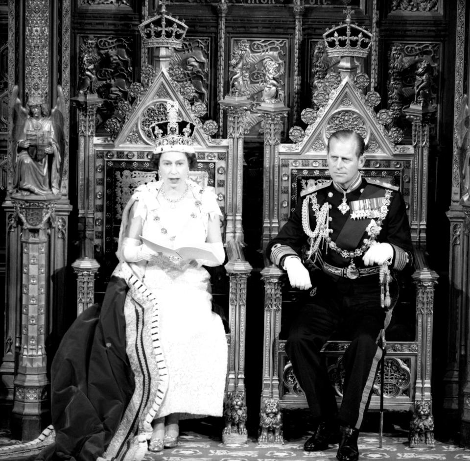 The Queen and the Duke of Edinburgh at the State Opening of Parliament in 1967PA Archive