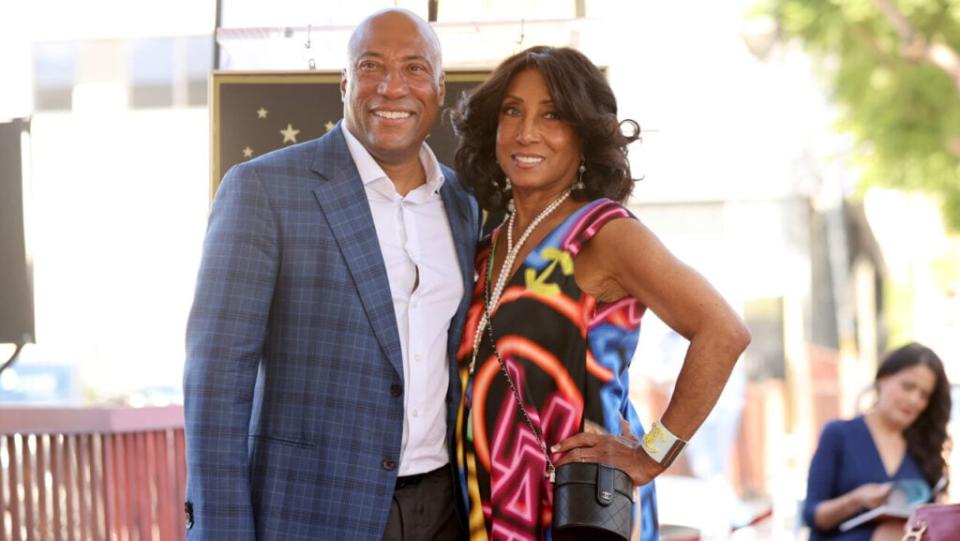 (L-R) Byron Allen and Carolyn Folks