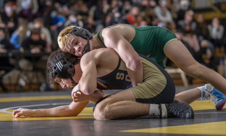 138: Anthony Santaniello (BM) d. Matt Henrich 3-0.   Southern Regional Wrestling defeats Brick Memorial 32-22 in Stafford Township on January 6, 2022. 