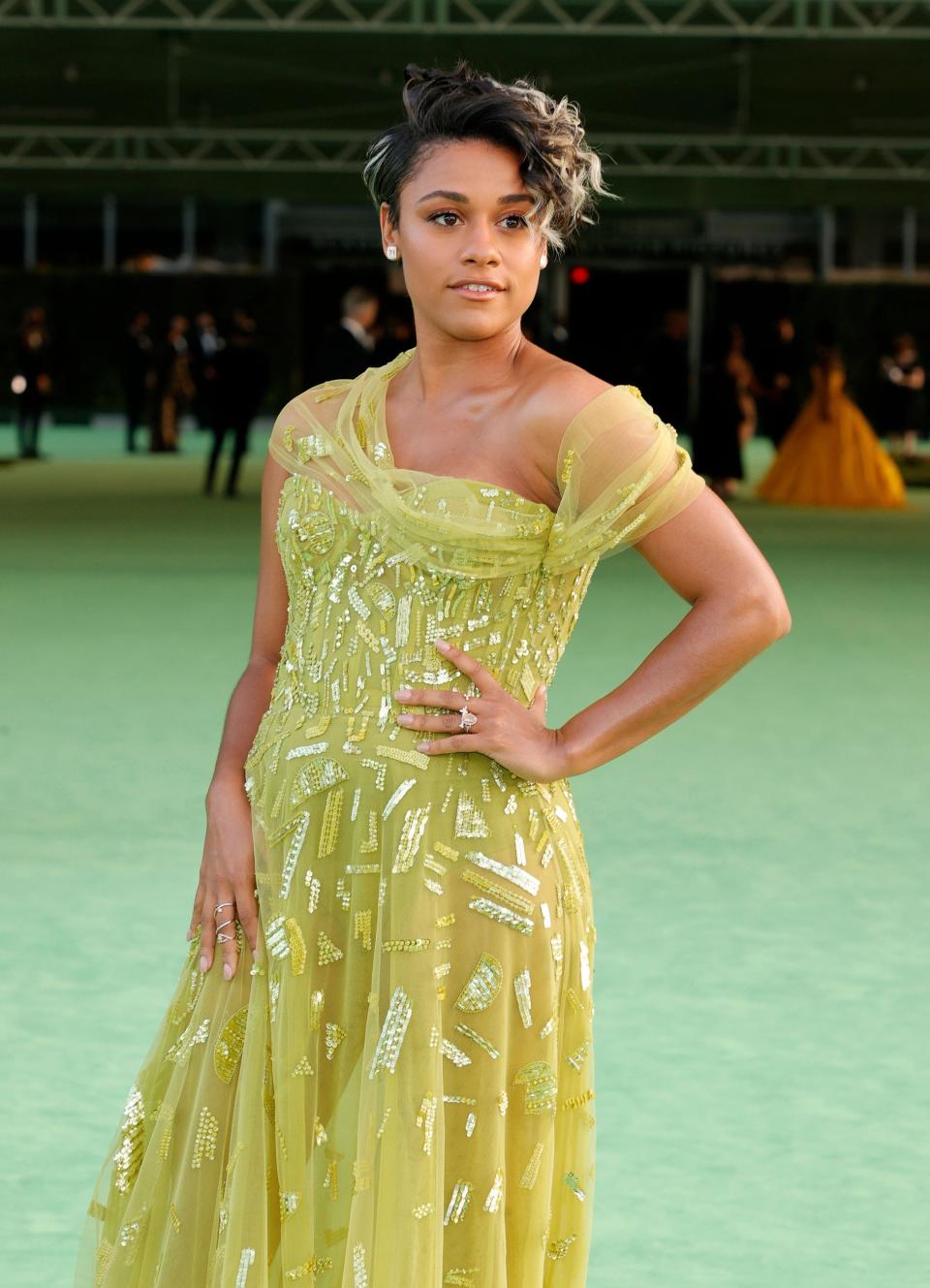 Ariana DeBose poses at The Academy Museum of Motion Pictures Opening Gala on September 25, 2021