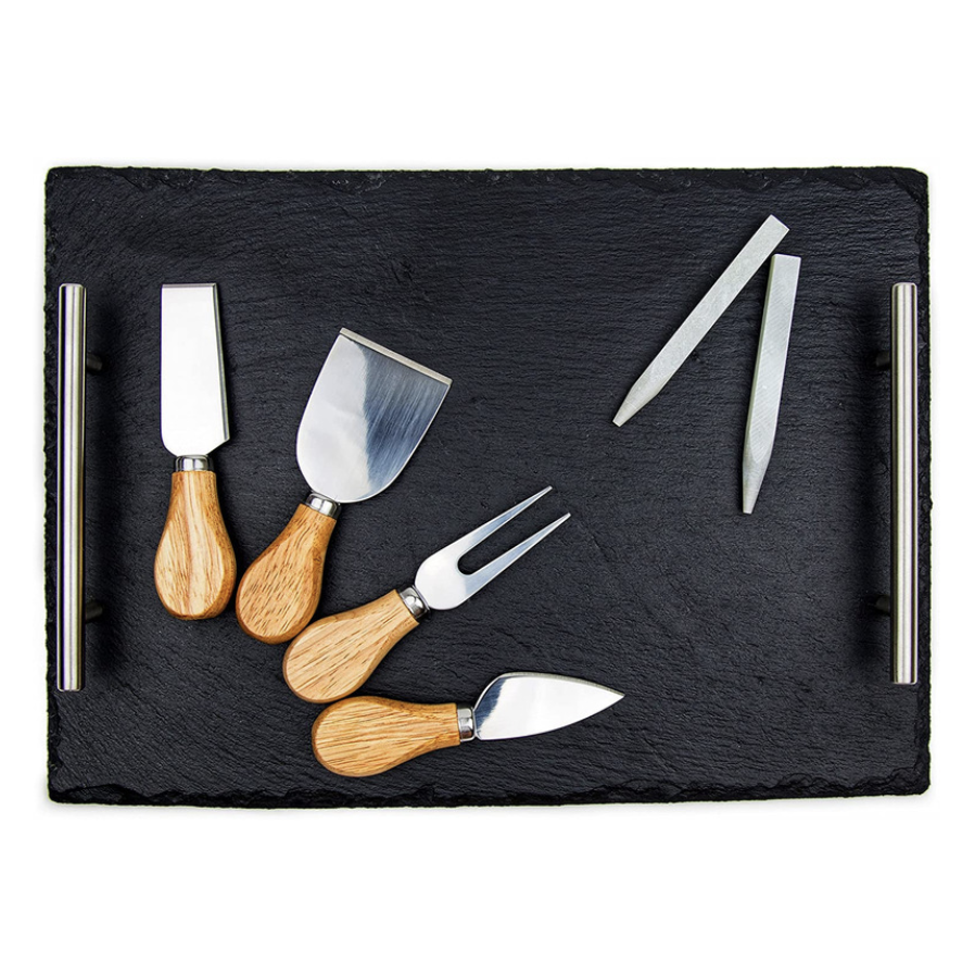 5) Slate Cheese Board Set